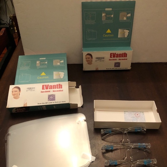 Plastic Face Sheilds. (3 in box)(2 boxes)NEW. - Picture 5 of 5